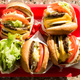 in-and-out burgers on a tray